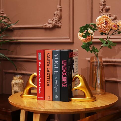 Book Book Gold Wead Design - Bookends for Shelps ، Sculpture Gold Desk Accesories ، Decord Room Book Decord in Saudi Arabia