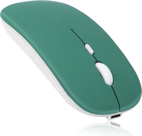 Bluetooth Rechargeable Mouse for HP Envy x360 Laptop Bluetooth Wireless Mouse Designed for Laptop/PC/Mac/iPad pro/Computer/Tablet/Android RGB LED Silver in Kuwait
