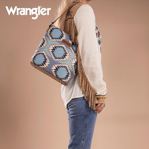 حقيبة Montana West X Wrangler Hobo For Women Aztec Boho محفظة الكتف مع حزام عريض in Kuwait