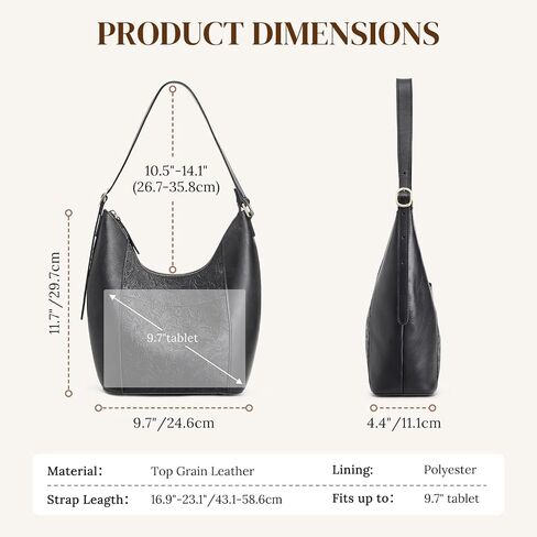 S-ZONE Leather Shoulder Bag for Women Hobo Bag Top Handle Handbag Satchel Purse Rose Pattern in Kuwait