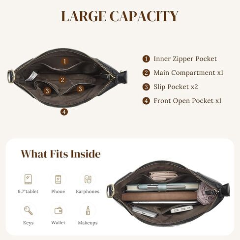 S-ZONE Leather Shoulder Bag for Women Hobo Bag Top Handle Handbag Satchel Purse Rose Pattern in Kuwait