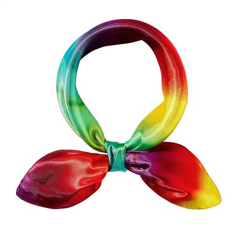 Zando Silk Head Scarf for Women Square Chiffon Scarf for Hair Wrapping Solid Color Retro Scarfs Neck Scarf Purse Scarf in Saudi Arabia