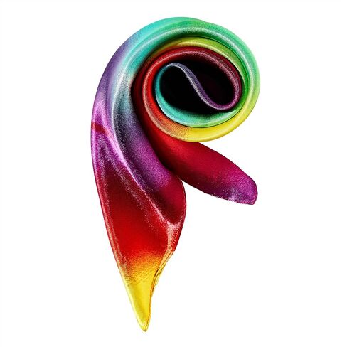 Zando Silk Head Scarf for Women Square Chiffon Scarf for Hair Wrapping Solid Color Retro Scarfs Neck Scarf Purse Scarf in Saudi Arabia