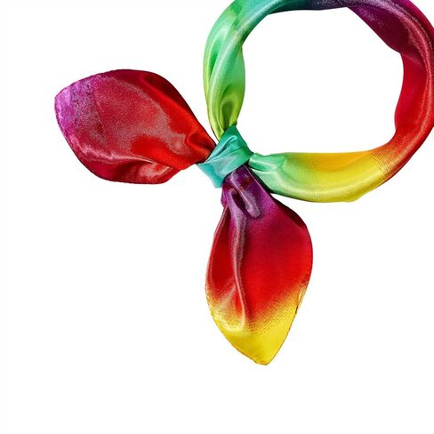 Zando Silk Head Scarf for Women Square Chiffon Scarf for Hair Wrapping Solid Color Retro Scarfs Neck Scarf Purse Scarf in Saudi Arabia