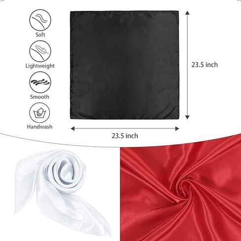 Zando Silk Head Scarf for Women Square Chiffon Scarf for Hair Wrapping Solid Color Retro Scarfs Neck Scarf Purse Scarf in Saudi Arabia