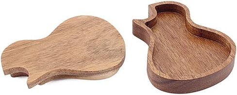 Ogdni Guitar Wood Picks Box Guitar Shaped Guitar Pick Storage Plectrum Container for Guitar Accessories in Saudi Arabia