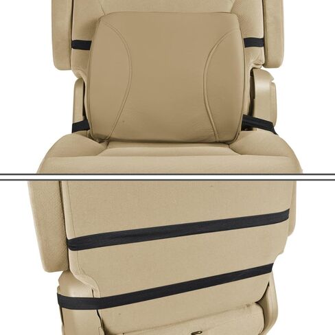 BDK Universal Fit Cushioned Back Car Support Lumbar - (Beige) in Kuwait