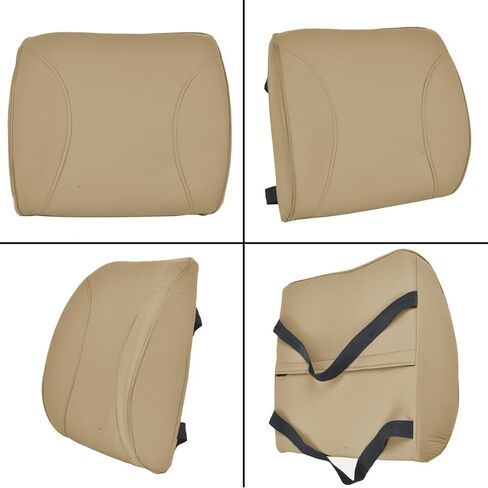 BDK Universal Fit Cushioned Back Car Support Lumbar - (Beige) in Kuwait