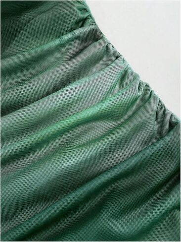 SOLY HUX Women's Tie Dye Ruched Bodycon Maxi Dress Sexy Mesh Sleeveless Cocktail Party Club Long Cami Dresses in Saudi Arabia