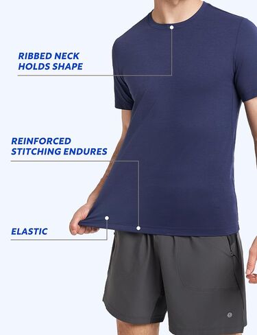 Separatec Workout Shirts for Men Athletic Running Quick Dry Short Sleeve,Moisture Wicking T Shirt with Breathable for Running in Kuwait