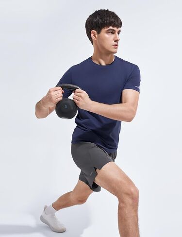 Separatec Workout Shirts for Men Athletic Running Quick Dry Short Sleeve,Moisture Wicking T Shirt with Breathable for Running in Kuwait