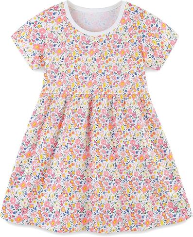 الفتاة الصيفية الفتاة من القطن القطن وأكمام فستان بلا أكمام للأطفال in Kuwait