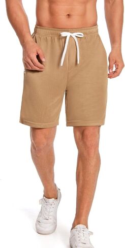 Men's Casual Shorts Elastic Waist Drawstring Lightweight Summer Hiking Shorts with Pockets in Saudi Arabia