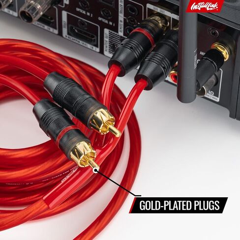 Install Link RCA Audio Cable for Subwoofer or Stereo Cable, 2-Channel, 12ft in Kuwait