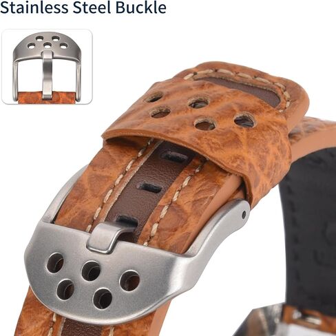 Wristitani Leather Watch Band for Men, 20mm 22mm Top Genuine Leather Watch Strap - Quick Release Leather Watch Band Vintage Wristband fit for Classic Quartz Mechanical Smartwatches in Saudi Arabia