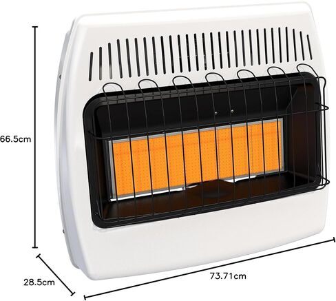 Dyna-Glo IR30PMDG-1 30,000 BTU Liquid Propane Infrared Vent Free Wall Heater White in Kuwait