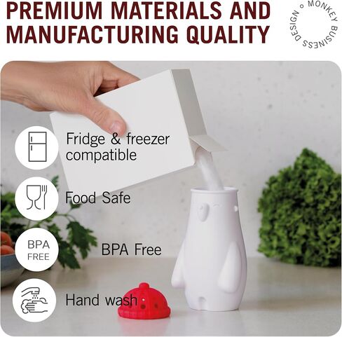 Monkey Business Chill Bill Refrigerator Deodorizer, Baking Soda Container, Baking Soda Fridge, Baking Soda Fridge Deodorizer, Cute Gifts, Kitchen Gadgets in Kuwait