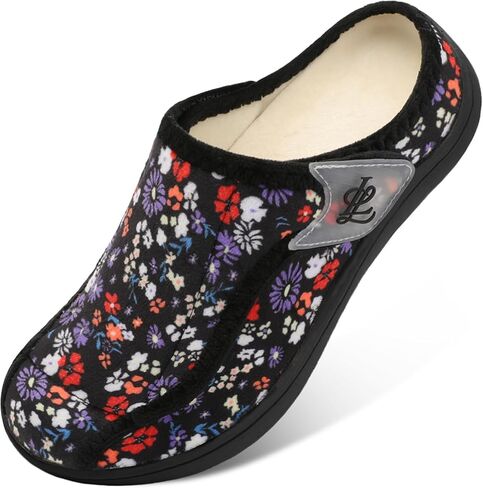 ليفيت النسائية النعال العريضة السكري النعال النعال القابلة للتعديل الوذمة منتفخة السد من الشببر ناعم دافئ الأحذية in Kuwait