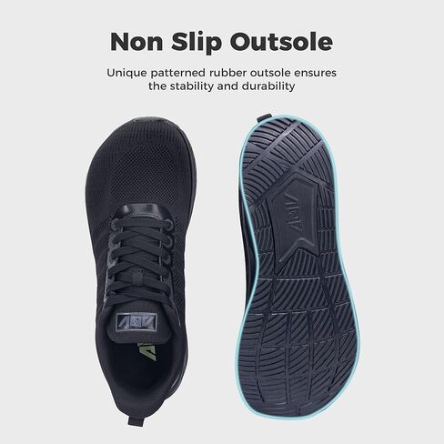 Gannou Wide Toe Box Shoes for Men Arch Support Walking Walking Thislity Tengiitis Tennis Sineakers Size 13 Black in Kuwait