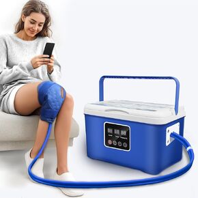 Cold Therapy Machine, Ice Therapy Machine System for Knee with Digital Timer, Quiet Pump, Knee Pad, Cold Therapy Unit for Long-Term Relief and Recovery