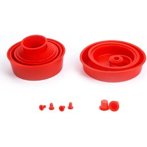 Jerbor Automotive Red Cap Plugs Kit لاختبار تسرب الدخان ، فتحات خطوط أنابيب السيارات تتناسب مع ANCEL S100 ، S200 ، S300 ، S1000 ، S2000 ، S3000 (8)