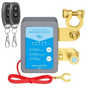 Smart Kill Switch for Car,Remote Battery Disconnect Switch 12V/240A, Car Battery Kill Switch Anti Theft, Battery Cut Off Shut Off Switch for Car Auto,Vehicle, RV, ATV,Truck, Boat.