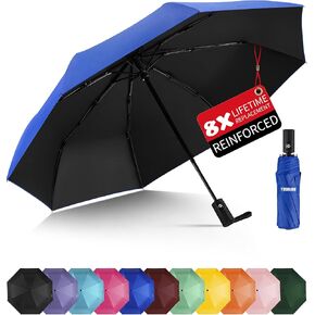 Seniny Windproof Travel Umbrella, Automatic Umbrellas for Rain, Portable & Compact for Backpack, Strong UV for Protection, Sun Umbrella for Walking, Car