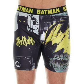 Mens Boxer Briefs - Superman and The Batman No Fly Underwear Boxers for Men with Support Pouch (Sizes: S-XL)