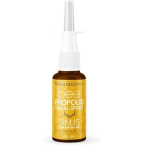 Nature's Stance Bee Propolis Nasal Spray - Soothing Saline Solution | Natural Anti-Decongestant Spray, Sinus Relief, Xylitol