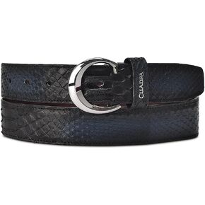 Cuadra Men's Belt with Genuine Python Leather Blue, CS381PH