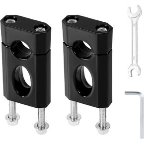 Handlebar Risers, 7/8" 22 mm Handlebar Mount Clamp Risers Motorcycle Handlebar Risers for Apollo SSR 110cc 125cc Dirt Bike parts accessory (Black)