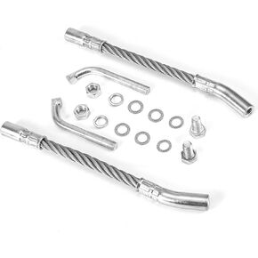 Carbide Ice Scratchers Snowmobile Kit, Cable Ice Snow Scratchers Ice Scratchers Replacement Tips for Track Height 2-1/2in Reverse Non-Reverse Geared Snowmobiles