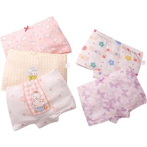 Ruby&Tang Girls Underwear Soft Cool Breathable Kids Boxer Briefs teen Panties 4t 6t(Pack of 5