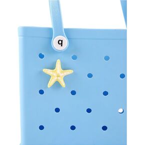 ملحق سحر البحر على طراز Starfish لحقيبة Bogg ، إدراج مرفق الديكور راتنجات لحمل شاطئ المطاط