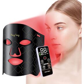 LED Light Therapy mask,red Light for face,Near-Infrared Light Mask with Timing Function Multiple Light Modes Devices of Using at Home
