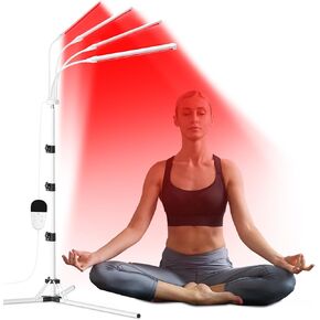 940nm Red Light Therapy for Body, 180LEDs Red Light Therapy Lamp with Stand, 3-in-1 Chip Designed 660nm ＆850nm &940nm Infrared Light Therapy for Face