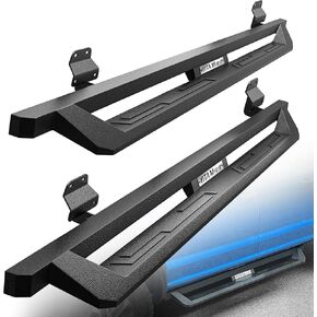 YITAMOTOR Drop Running Boards Compatible with 2015-2025 Ford F-150 SuperCrew Cab, 2017-2024 Ford F-250 F-350 Crew Cab, Off-road Side Steps, Black Powder Coated Nerf Bars