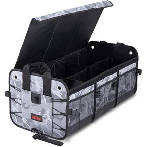 CZC Auto Car Trunk Organizer Organizer Collapsible Cargo Storage Organizer مع 6 مقصورات لشاحنة السيارات سيارات الدفع الرباعي (التمويه)