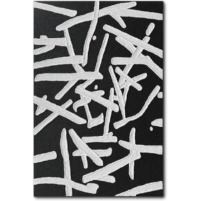 Creespi White White Sensed Wall Art - رسم باليد يدويًا لوحة الزيت على مدار 24 × 36 بوصة