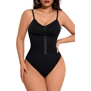 KIMIKAL Black Faja Body Shaper Tummy Control, Faja Colombianas One Piece Tank Tops Shapewear Bodysuits Women-Open Bust Corset