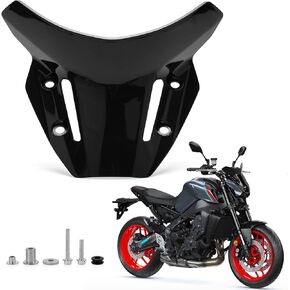 2021-2023 MT09 FZ09 Windscreen - Motorcycle MT09 Windshield FZ-09 Windscreen Protector Accessories for MT09 MT-09 SP FZ09 2021 2022 2023,Black