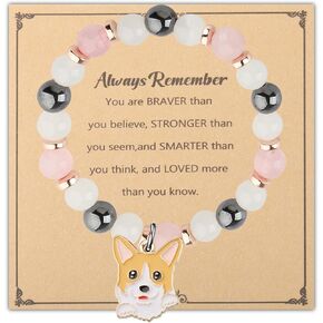 WSNANG Corgi Gift Corgi Bracelet Corgi Dog Mom Charm Bracelet Dog Sitter Gift