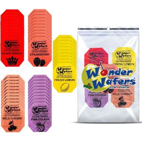 Wonder Wafers Car Air Croofer Packte من 50 - ملفوفة بشكل فردي - 5 روائح مختلفة