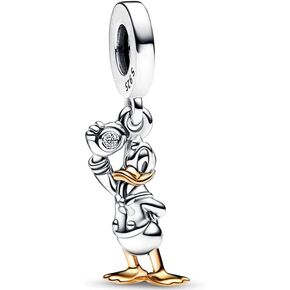 Bead Charms 925 Sterling Silver for Pandora Bracelet, Dangle Pendant Charms with 5A Cubic Zirconia for European Necklace and Bracelet Jewelry Gifts for Women Z2