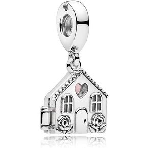 Moms House Charm fits Pandora Charms Bracelets Necklaces Pendants Women Daughter Mother's Day Birthday Christmas Sterling Silver Bead