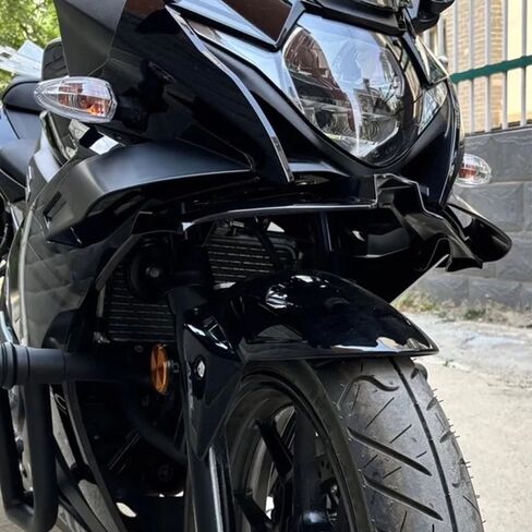 لـ YZF600 R6 R7 YZF600 YZFR6 YZFR7 2017-2024 مفسد جناح الدراجات النارية المفسد فير وينج جناح الهوائي الجناح الأمامي (ألياف الكربون) in Kuwait