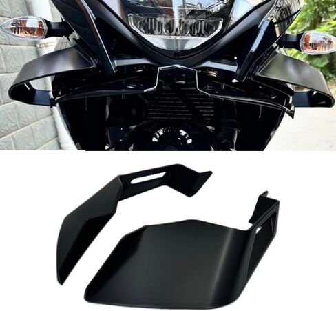 لـ YZF600 R6 R7 YZF600 YZFR6 YZFR7 2017-2024 مفسد جناح الدراجات النارية المفسد فير وينج جناح الهوائي الجناح الأمامي (ألياف الكربون) in Kuwait