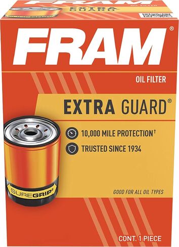 FRAM Extra Guard PH8873, 10K Mile Change Automotive Replacement Interval Spin-On Engine Oil Filter for Select Vehicle Models in Saudi Arabia