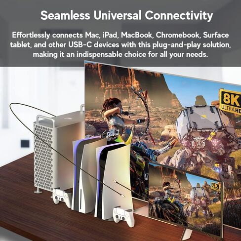 لينك اب - كابل USB 4.0 240 واط للشحن السريع 40Gbps لنقل البيانات نوع C - متوافق مع ثاندربولت 3/4، فيديو 8K@60Hz غلاف متين - لجميع اجهزة USB-C والموزع ووحدة معالجة الرسومات الإلكترونية والكمبيوتر in Kuwait