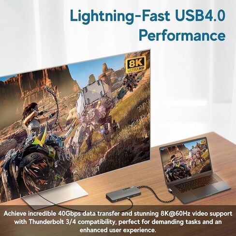 لينك اب - كابل USB 4.0 240 واط للشحن السريع 40Gbps لنقل البيانات نوع C - متوافق مع ثاندربولت 3/4، فيديو 8K@60Hz غلاف متين - لجميع اجهزة USB-C والموزع ووحدة معالجة الرسومات الإلكترونية والكمبيوتر in Kuwait